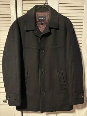 London Fog Wool Peacoat Coat Black Men’s Medium
